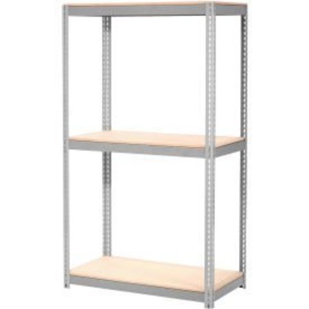 GLOBAL EQUIPMENT Expandable Starter Rack 48x18x84 3 Level Wood Deck 1500 lb. Cap Per Deck GRY 716372